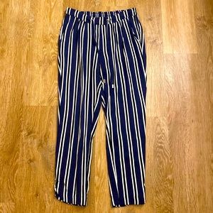 Navy black white Stripe pants size euro xs/us xxs